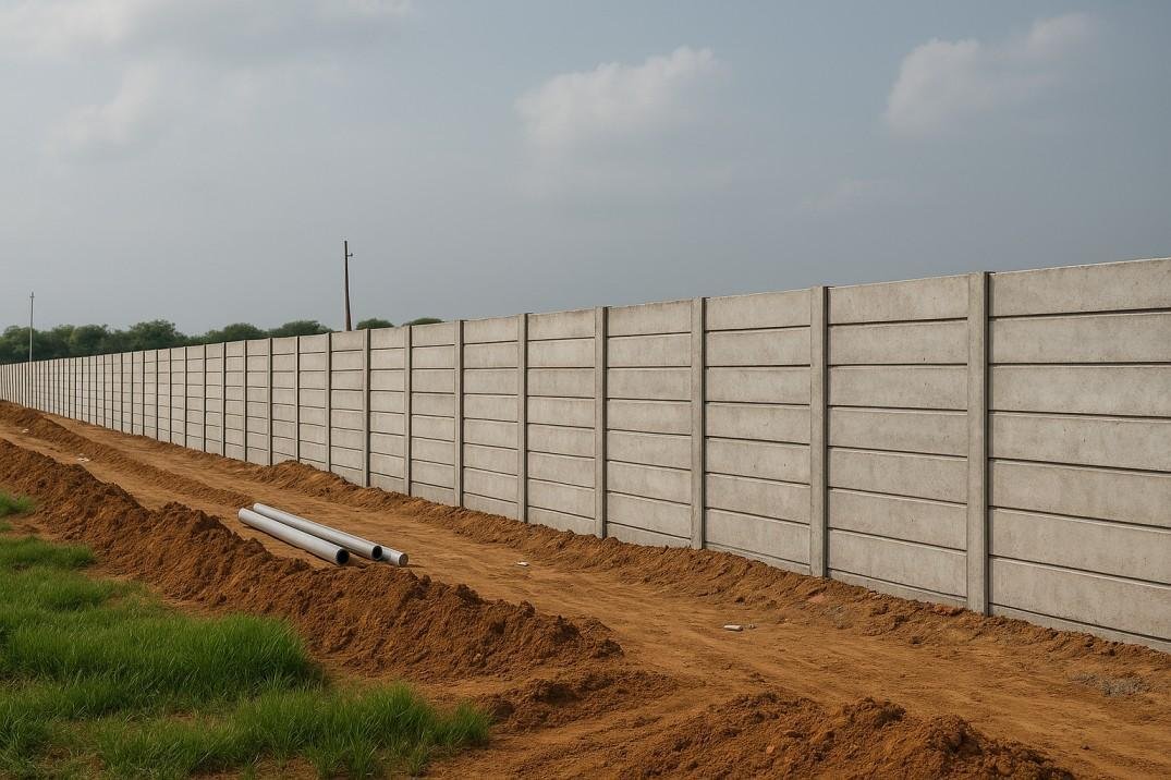 Precast concrete boundary wall from Jamal Concrete